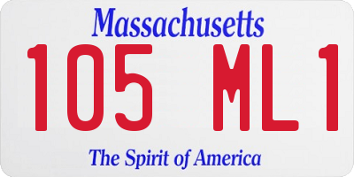 MA license plate 105ML1