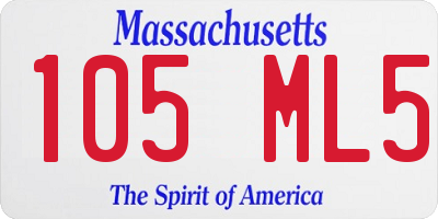 MA license plate 105ML5