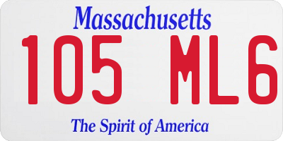 MA license plate 105ML6