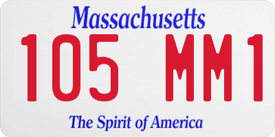 MA license plate 105MM1