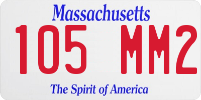 MA license plate 105MM2