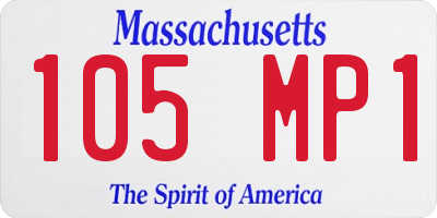 MA license plate 105MP1