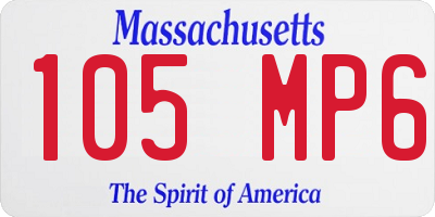 MA license plate 105MP6