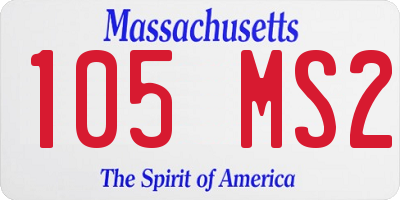 MA license plate 105MS2