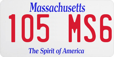 MA license plate 105MS6