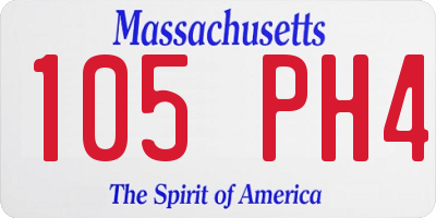 MA license plate 105PH4