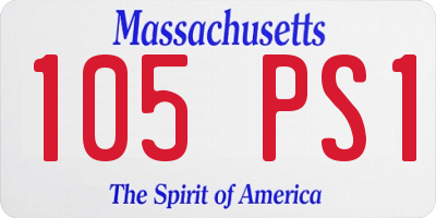 MA license plate 105PS1