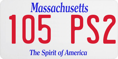 MA license plate 105PS2