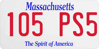 MA license plate 105PS5