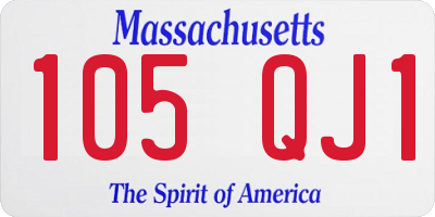 MA license plate 105QJ1