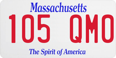 MA license plate 105QM0