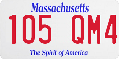 MA license plate 105QM4