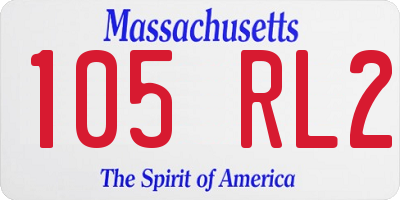 MA license plate 105RL2