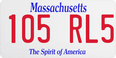MA license plate 105RL5