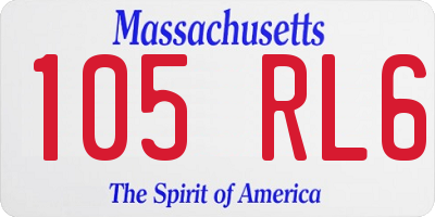 MA license plate 105RL6