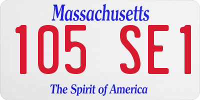 MA license plate 105SE1