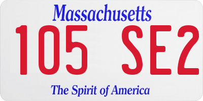 MA license plate 105SE2