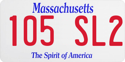 MA license plate 105SL2