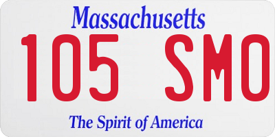 MA license plate 105SM0