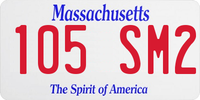 MA license plate 105SM2