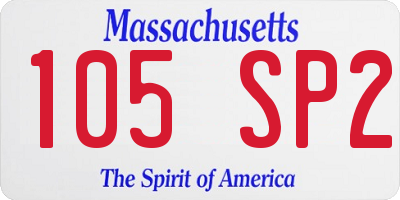 MA license plate 105SP2