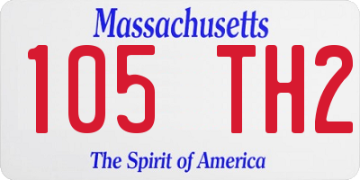 MA license plate 105TH2