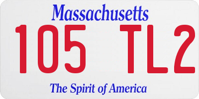 MA license plate 105TL2