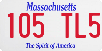 MA license plate 105TL5