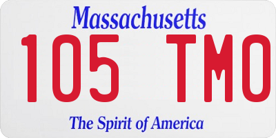 MA license plate 105TM0