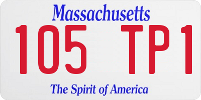 MA license plate 105TP1