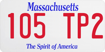 MA license plate 105TP2