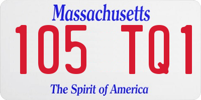 MA license plate 105TQ1