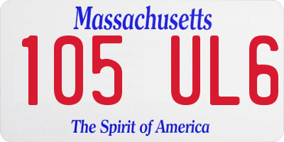 MA license plate 105UL6