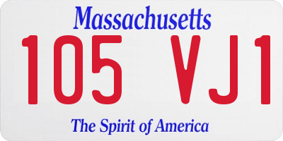 MA license plate 105VJ1