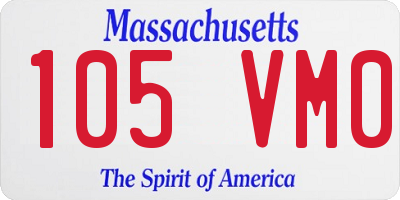 MA license plate 105VM0