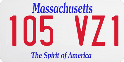 MA license plate 105VZ1