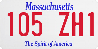 MA license plate 105ZH1