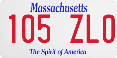 MA license plate 105ZL0