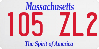 MA license plate 105ZL2