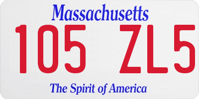 MA license plate 105ZL5
