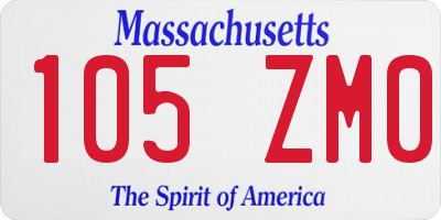 MA license plate 105ZM0