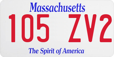 MA license plate 105ZV2