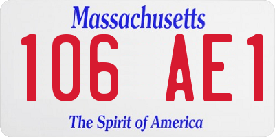 MA license plate 106AE1
