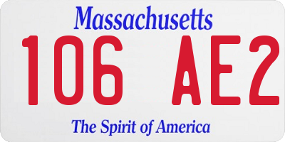 MA license plate 106AE2