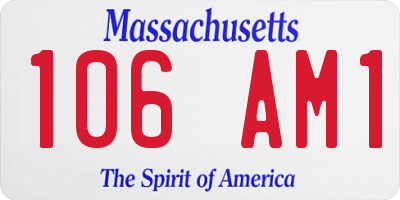 MA license plate 106AM1