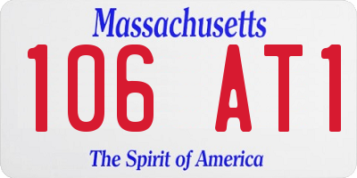 MA license plate 106AT1