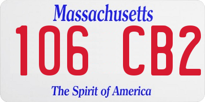 MA license plate 106CB2