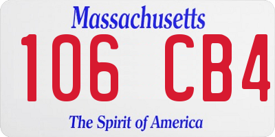 MA license plate 106CB4