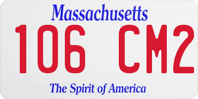 MA license plate 106CM2
