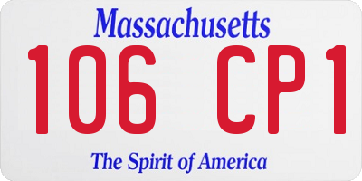 MA license plate 106CP1